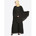 Black Cape abaya with beadwork